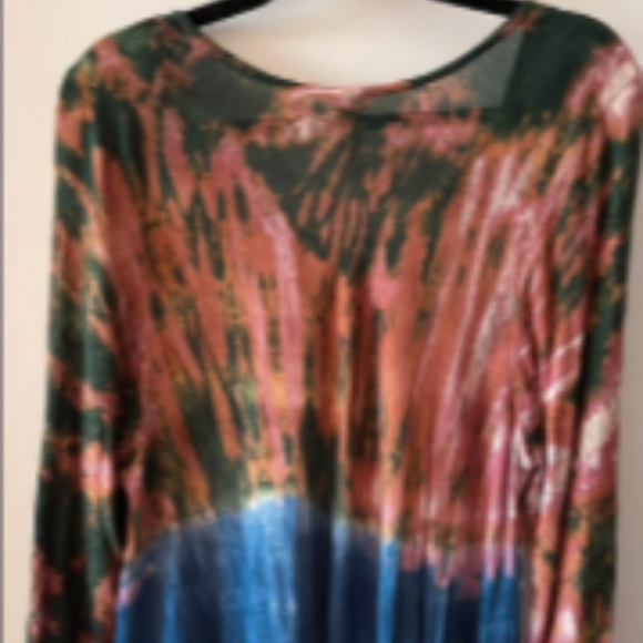 (NWOT) India Boutique “One Size” Multi-Colored Scarf Dress - Picture 4 of 5